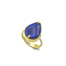  Pear-Shaped Blue Opal Amazon Ring | 18k Yellow Gold - Original Eve Designs