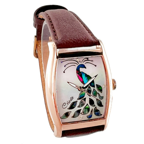 Peacock Watch - Rectangular